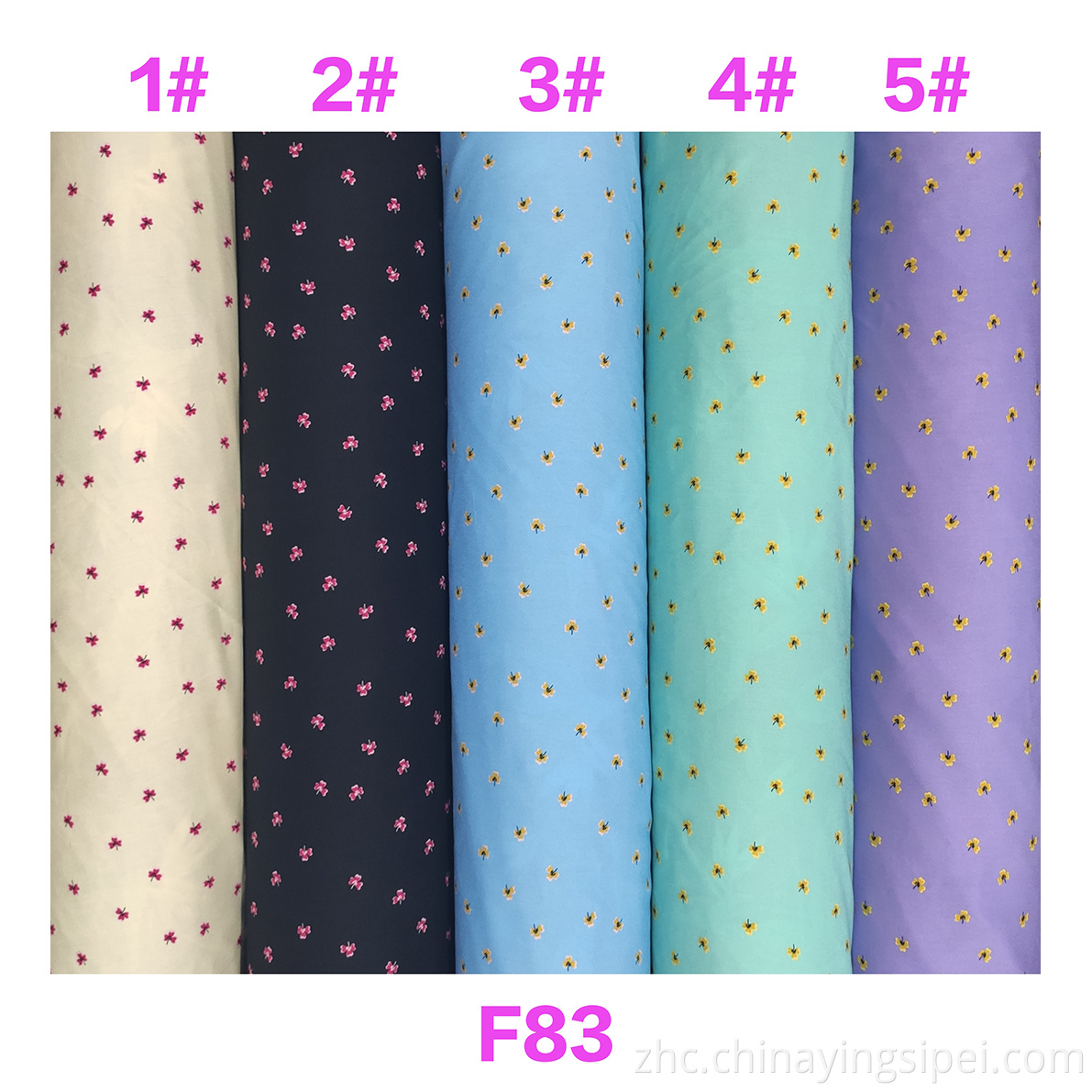 StockLot批发斜纹斜纹织布的花卉粘液粘液印刷面料